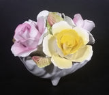 Vintage Royale Stratford Fine Bone China Flower Basket Bouquet - Treasure Valley Antiques & Collectibles