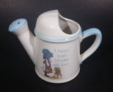 Vintage Holly Hobbie Blue Girl White Ceramic Flower Watering Can Collectible - Treasure Valley Antiques & Collectibles