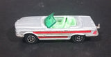 1980 Majorette Mercedes 350 SL Convertible Silver Grey with Red Stripes Die Cast Toy Car - Treasure Valley Antiques & Collectibles