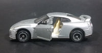 Tomica Tomy 2008 Nissan GT-R Grey Silver Car 1/61 Die Cast Toy Car Vehicle - Opening Doors - Treasure Valley Antiques & Collectibles