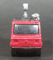 1999 Matchbox Intergalactic Research TV News Truck Van Red Die Cast Toy Car Vehicle - Treasure Valley Antiques & Collectibles