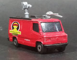 1999 Matchbox Intergalactic Research TV News Truck Van Red Die Cast Toy Car Vehicle - Treasure Valley Antiques & Collectibles