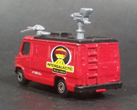 1999 Matchbox Intergalactic Research TV News Truck Van Red Die Cast Toy Car Vehicle - Treasure Valley Antiques & Collectibles