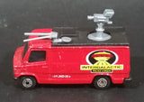 1999 Matchbox Intergalactic Research TV News Truck Van Red Die Cast Toy Car Vehicle - Treasure Valley Antiques & Collectibles