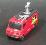 1999 Matchbox Intergalactic Research TV News Truck Van Red Die Cast Toy Car Vehicle - Treasure Valley Antiques & Collectibles