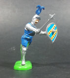 1971 Britains Ltd Soldier Knight in Armor with a Mace and Blue Themed Shield Toy Figure - Treasure Valley Antiques & Collectibles