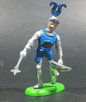 1971 Britains Ltd Soldier Knight in Armor with a Mace and Blue Themed Shield Toy Figure - Treasure Valley Antiques & Collectibles