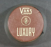 Vintage Glass Jar Vans LUXURY Blue Wax Shoe Polish - Still has wax inside - Treasure Valley Antiques & Collectibles