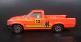 Unknown Maker Orange Pickup Truck #12 "M" Die Cast Toy Car Vehicle - Made in China - Treasure Valley Antiques & Collectibles