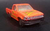 Unknown Maker Orange Pickup Truck #12 "M" Die Cast Toy Car Vehicle - Made in China - Treasure Valley Antiques & Collectibles