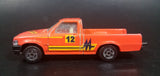 Unknown Maker Orange Pickup Truck #12 "M" Die Cast Toy Car Vehicle - Made in China - Treasure Valley Antiques & Collectibles