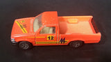 Unknown Maker Orange Pickup Truck #12 "M" Die Cast Toy Car Vehicle - Made in China - Treasure Valley Antiques & Collectibles