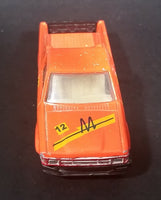 Unknown Maker Orange Pickup Truck #12 "M" Die Cast Toy Car Vehicle - Made in China - Treasure Valley Antiques & Collectibles