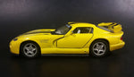 2005 Kinsmart Dodge Viper GTS-R Yellow w/ Black Stripes 5039 Die Cast Toy Pullback Car Vehicle - Treasure Valley Antiques & Collectibles