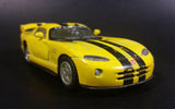 2005 Kinsmart Dodge Viper GTS-R Yellow w/ Black Stripes 5039 Die Cast Toy Pullback Car Vehicle - Treasure Valley Antiques & Collectibles