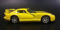 2005 Kinsmart Dodge Viper GTS-R Yellow w/ Black Stripes 5039 Die Cast Toy Pullback Car Vehicle - Treasure Valley Antiques & Collectibles