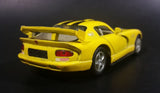 2005 Kinsmart Dodge Viper GTS-R Yellow w/ Black Stripes 5039 Die Cast Toy Pullback Car Vehicle - Treasure Valley Antiques & Collectibles