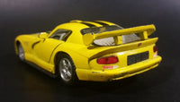 2005 Kinsmart Dodge Viper GTS-R Yellow w/ Black Stripes 5039 Die Cast Toy Pullback Car Vehicle - Treasure Valley Antiques & Collectibles