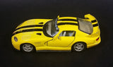 2005 Kinsmart Dodge Viper GTS-R Yellow w/ Black Stripes 5039 Die Cast Toy Pullback Car Vehicle - Treasure Valley Antiques & Collectibles