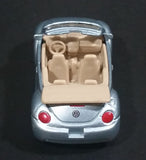 Maisto VW Volkswagen New Beetle Convertible Silver Grey Die Cast Toy Car Vehicle - Treasure Valley Antiques & Collectibles