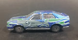 1980s Zee Toys Dyna Wheels Audi Quattro Blue & Green w/ Grey Shark Car No. D87 Die Cast Toy Vehicle - 1/64 Scale - Treasure Valley Antiques & Collectibles