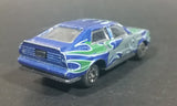 1980s Zee Toys Dyna Wheels Audi Quattro Blue & Green w/ Grey Shark Car No. D87 Die Cast Toy Vehicle - 1/64 Scale - Treasure Valley Antiques & Collectibles