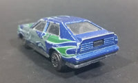 1980s Zee Toys Dyna Wheels Audi Quattro Blue & Green w/ Grey Shark Car No. D87 Die Cast Toy Vehicle - 1/64 Scale - Treasure Valley Antiques & Collectibles