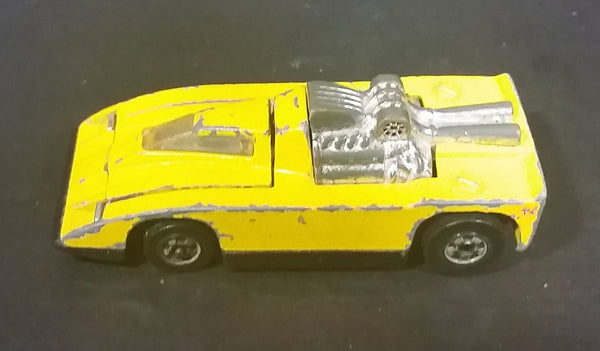 1981 Hot Wheels Cannonade Yellow Die Cast Toy Race Car Vehicle w/ Opening Hood - Treasure Valley Antiques & Collectibles