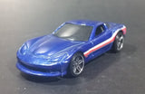 2008 Hot Wheels General Motors Chevrolet Corvette C6 Blue Die Cast Toy Car Vehicle - Treasure Valley Antiques & Collectibles