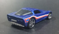 2008 Hot Wheels General Motors Chevrolet Corvette C6 Blue Die Cast Toy Car Vehicle - Treasure Valley Antiques & Collectibles