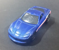 2008 Hot Wheels General Motors Chevrolet Corvette C6 Blue Die Cast Toy Car Vehicle - Treasure Valley Antiques & Collectibles