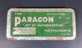 Very Rare Vintage The Paragon Set of Mathematical Instruments "Best English Make" in Original Tin - Treasure Valley Antiques & Collectibles