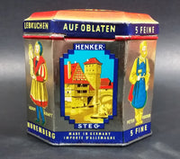 Vintage Haeberlein Metzger Nunnberg 5 Fine "Elisen" Spiced Cakes Empty Sweets Tin - Made in Germany - Treasure Valley Antiques & Collectibles