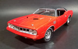 2005 Johnny Lightning 1971 Plymouth Barracuda 340 Four-Barrel Orange 1/18 Scale Die Cast Toy Model Muscle Car Vehicle - Treasure Valley Antiques & Collectibles