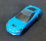 2014 Hot Wheels Workshop Garage '14 Corvette Stingray Sky Blue Die Cast Toy Car Vehicle - Treasure Valley Antiques & Collectibles