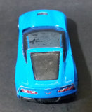 2014 Hot Wheels Workshop Garage '14 Corvette Stingray Sky Blue Die Cast Toy Car Vehicle - Treasure Valley Antiques & Collectibles