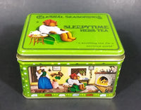 1982 Celestial Seasonings Sleepytime Herb Tea Empty Green Tin Container - Treasure Valley Antiques & Collectibles