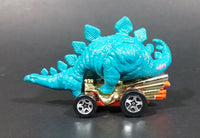 1998 Hot Wheels Speed-A-Saurus Stegosaurus Dinosaur Blue Turquoise Die Cast Toy Car Vehicle - Treasure Valley Antiques & Collectibles