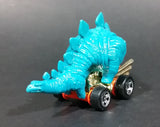 1998 Hot Wheels Speed-A-Saurus Stegosaurus Dinosaur Blue Turquoise Die Cast Toy Car Vehicle - Treasure Valley Antiques & Collectibles