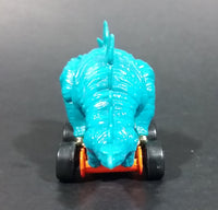 1998 Hot Wheels Speed-A-Saurus Stegosaurus Dinosaur Blue Turquoise Die Cast Toy Car Vehicle - Treasure Valley Antiques & Collectibles