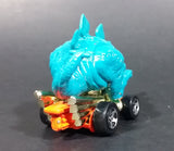 1998 Hot Wheels Speed-A-Saurus Stegosaurus Dinosaur Blue Turquoise Die Cast Toy Car Vehicle - Treasure Valley Antiques & Collectibles