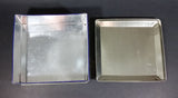 Vintage St Michael Marks & Spencer Biscuits Tin Blue with Gold Motif -  Lake Scenes on each side - Treasure Valley Antiques & Collectibles