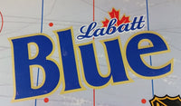 1998 Labatt Blue Beer NHL Ice Hockey Rink Shaped Large Tin Sign - Collectible Man Cave, Games Room, She Shed Decor - Treasure Valley Antiques & Collectibles