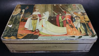 Rare Huntley & Palmers King Edward IV and His Queen, Elizabeth Woodville At Reading Abbey A.D. 1464 Biscuits Tin - Treasure Valley Antiques & Collectibles