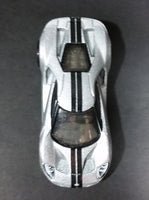 2017 Hot Wheels Nightburnerz 2017 Ford GT Silver Grey w/ Black Stripes Die Cast Toy Car Vehicle - Treasure Valley Antiques & Collectibles