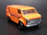 2007 Matchbox MBX Metal Chevy Van Orange Die Cast Toy Car Vehicle - Treasure Valley Antiques & Collectibles