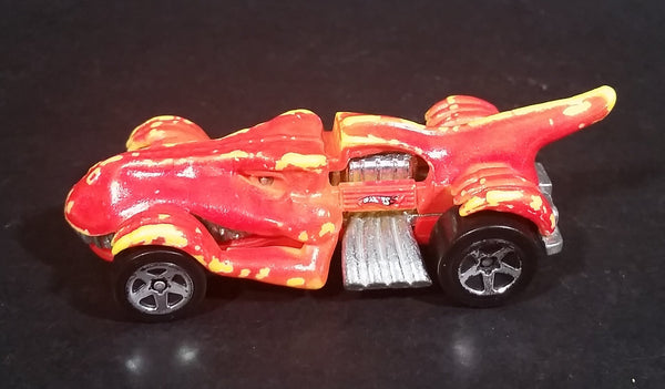 2010 Hot Wheels Color Shifters Creatures T-Rextroyer Orange Yellow Die Cast Toy Car Vehicle - Treasure Valley Antiques & Collectibles