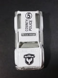 Vintage Unknown Maker County Police 5 #8009 China White Die Cast Toy Car Emergency Vehicle - Treasure Valley Antiques & Collectibles