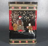 Vintage Bristow's Assorted Toffee Oriental Asian Black, Red, Gold Themed Tin Container - Treasure Valley Antiques & Collectibles