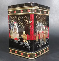 Vintage Bristow's Assorted Toffee Oriental Asian Black, Red, Gold Themed Tin Container - Treasure Valley Antiques & Collectibles